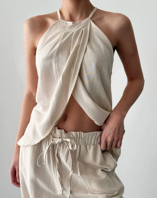 MILA: Coastal Linen top