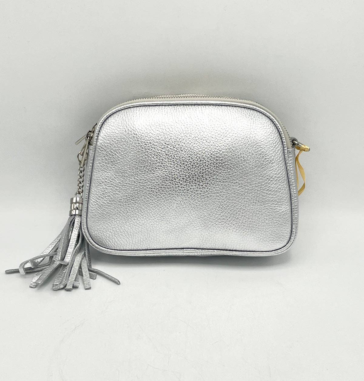 Genuine leather shoulder bag, made in Italy