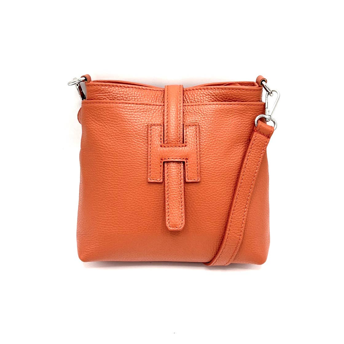 Summer collection, genuine leather shoulder bag, Made in Italy