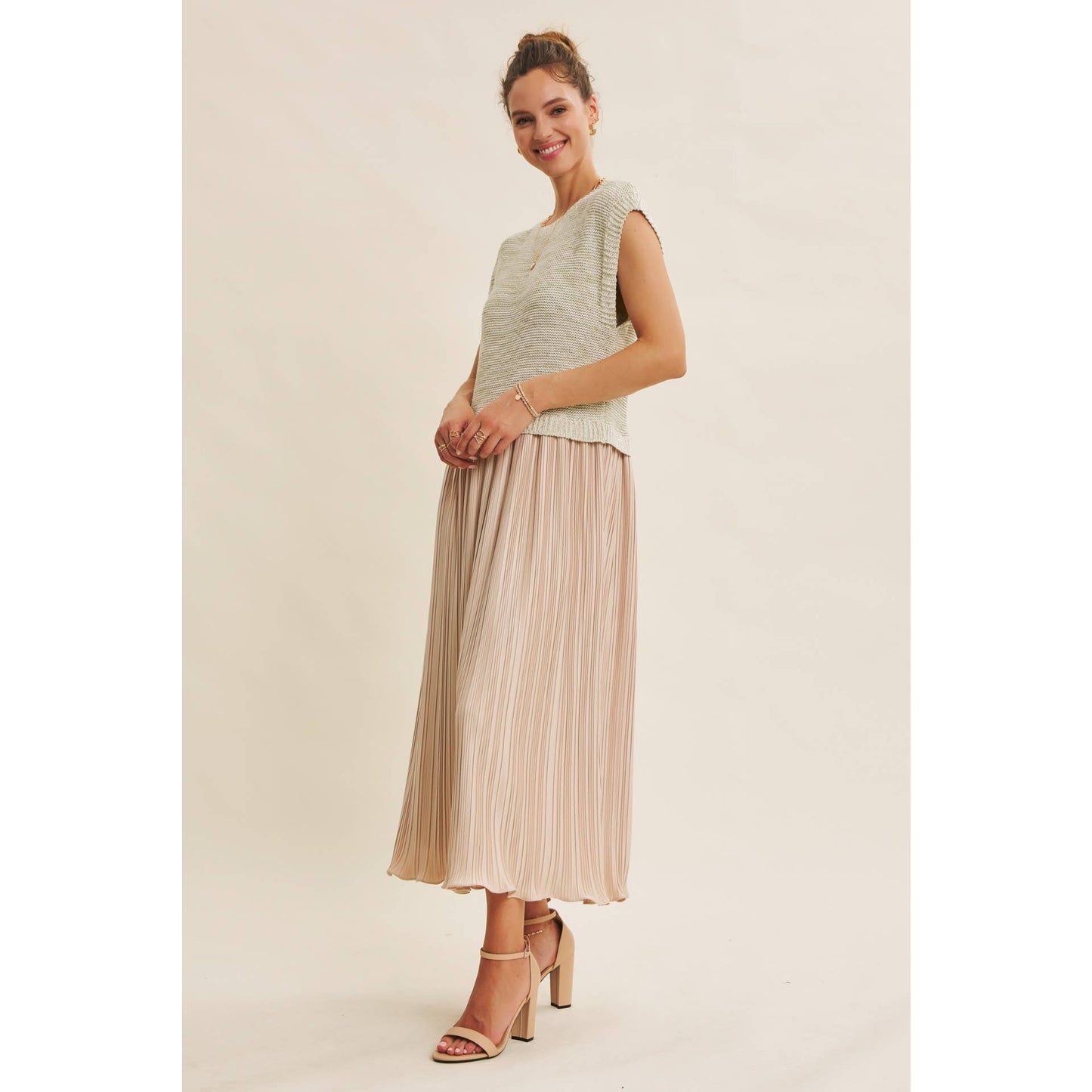 CHRISTINA- Twofer Midi Dress