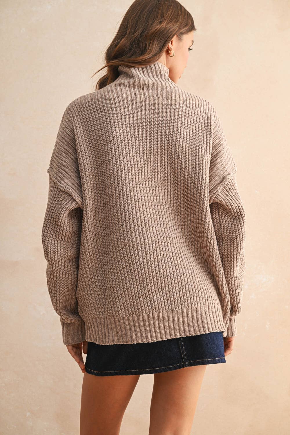 Chloe: Chenille High Neck Sweater