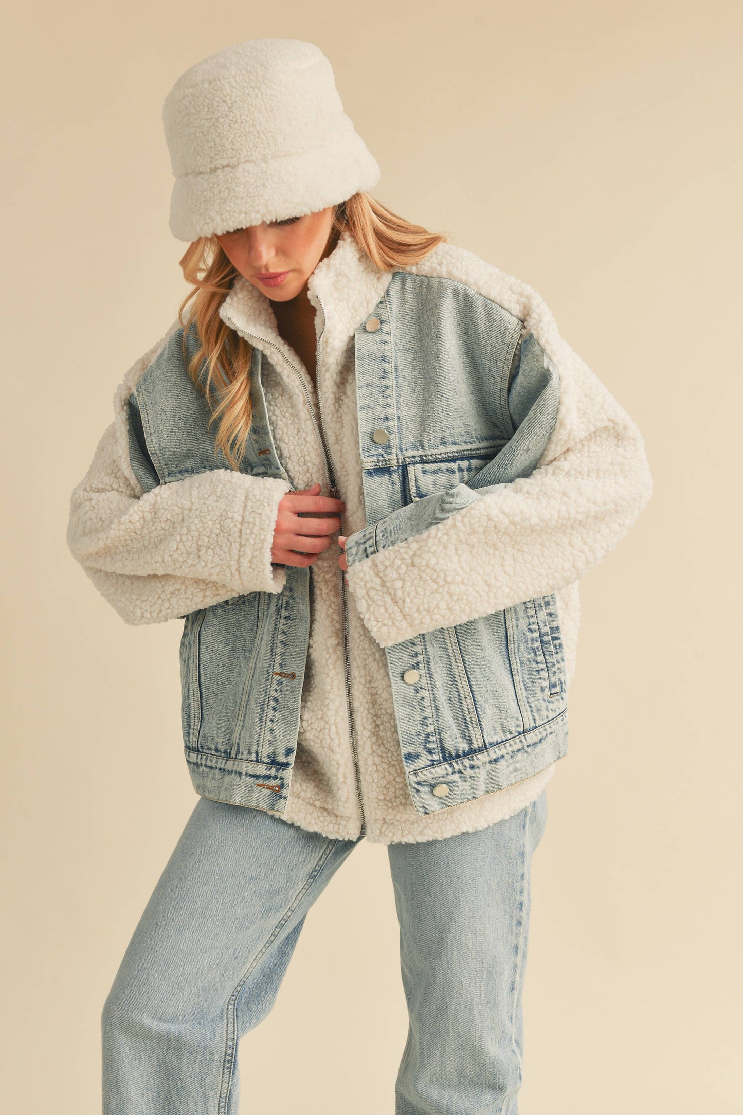 HARPER: Sherpa & Denim Jacket