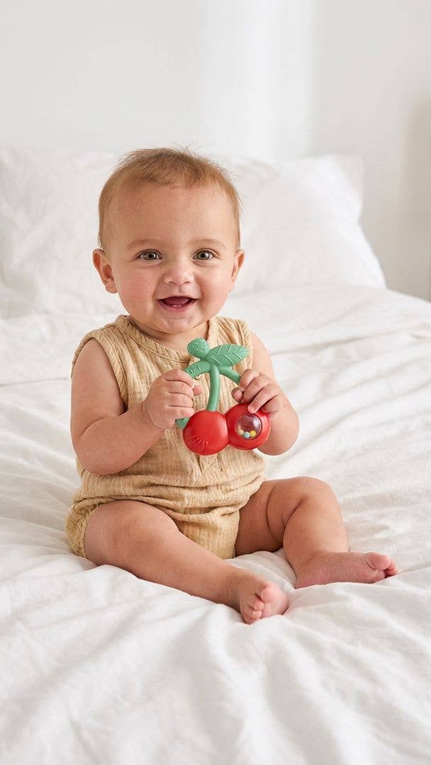 Bitzy Shake™ - Silicone Cherry Teether with Rattle