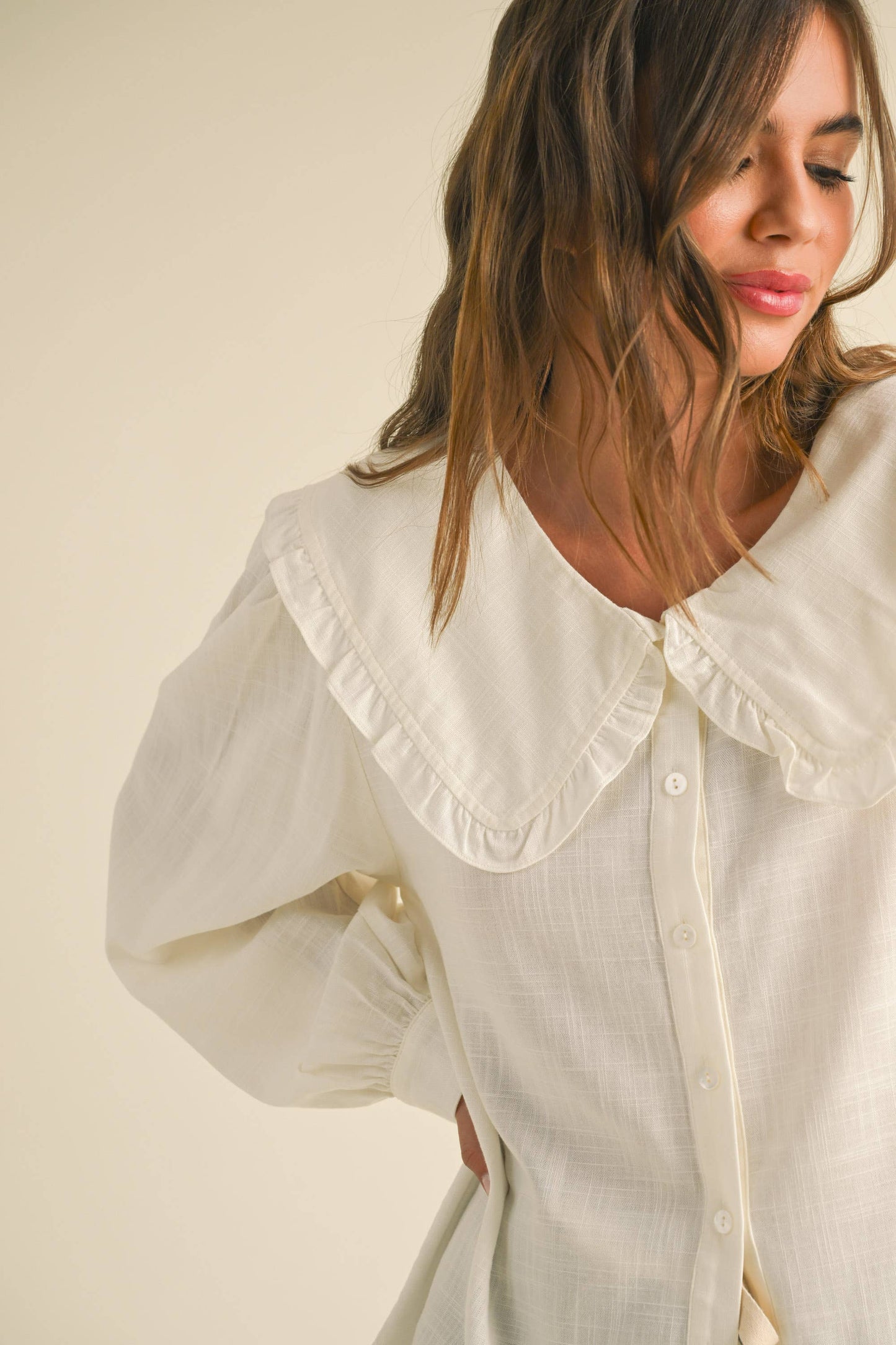 LYDIA: Peter Pan Collar Blouse