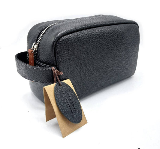 Genuine leather beauty case, for men