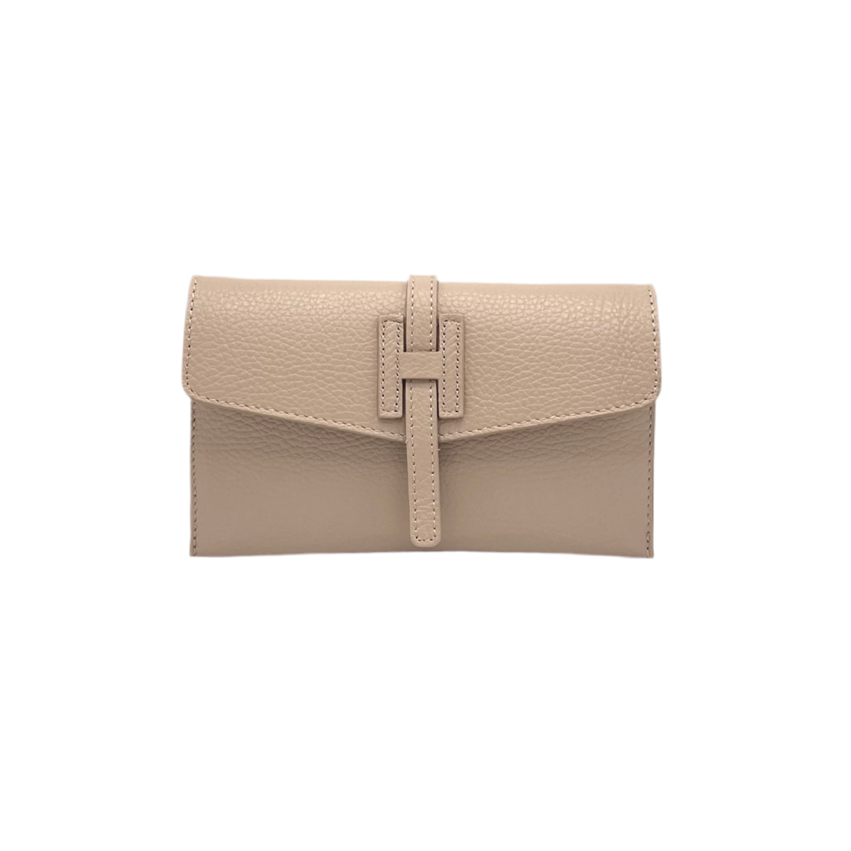 Genuine leather mini clutch bag, Made in Italy