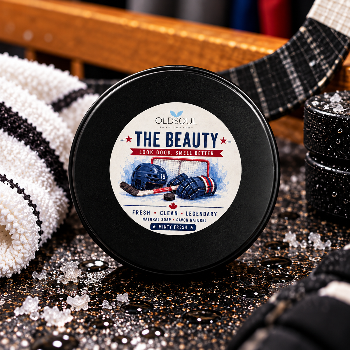 THE BEAUTY — Hockey Puck Soap + Tin