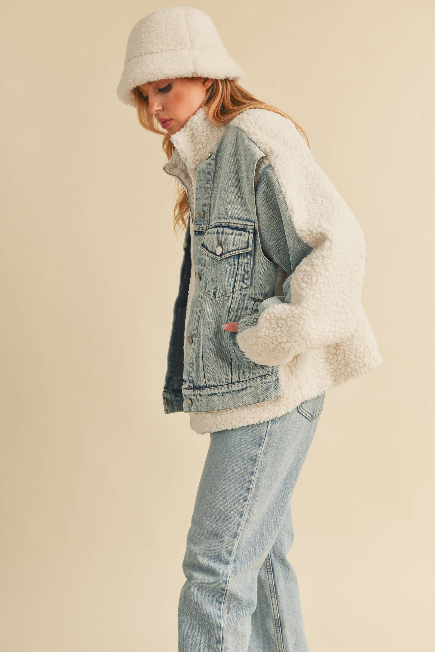 HARPER: Sherpa & Denim Jacket