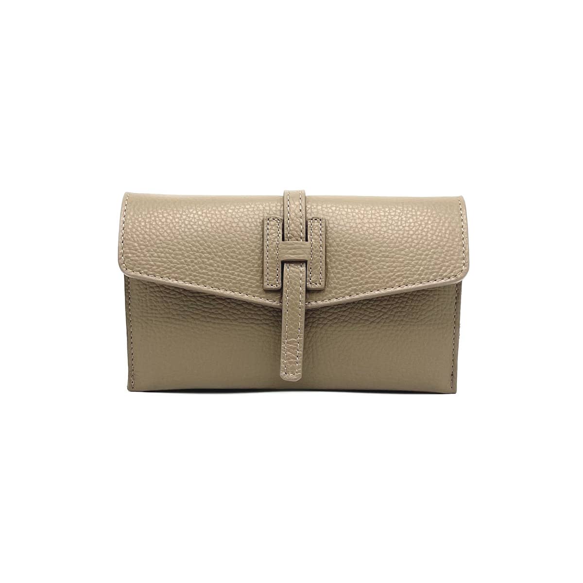 Genuine leather mini clutch bag, Made in Italy