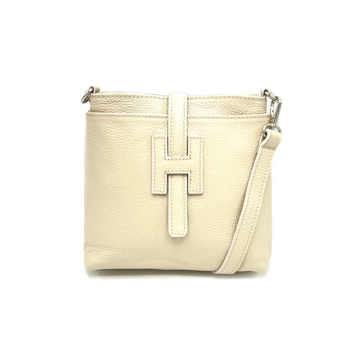 Summer collection, genuine leather shoulder bag, Made in Italy
