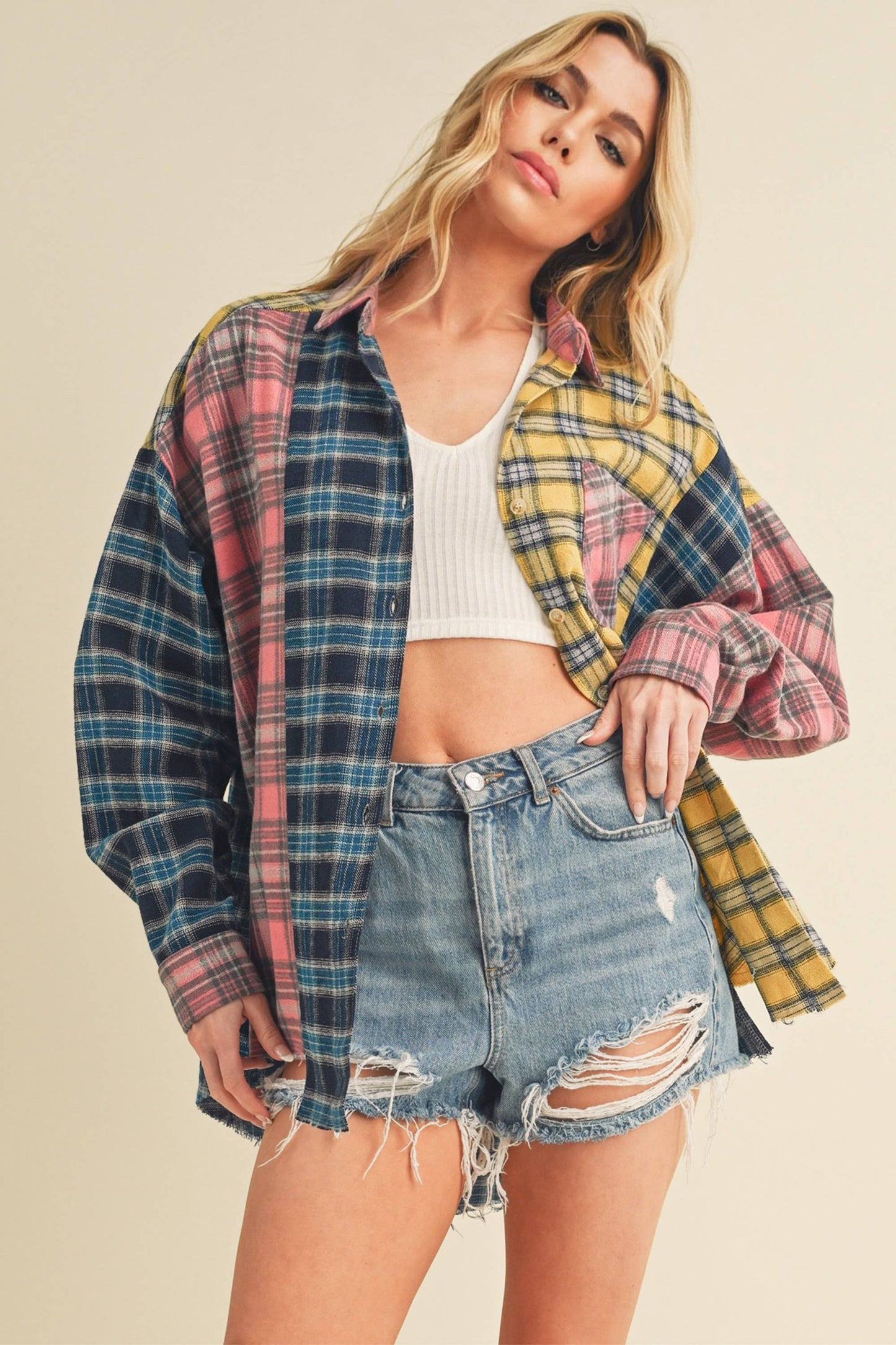 Neela Multi Color Plaid Flannel