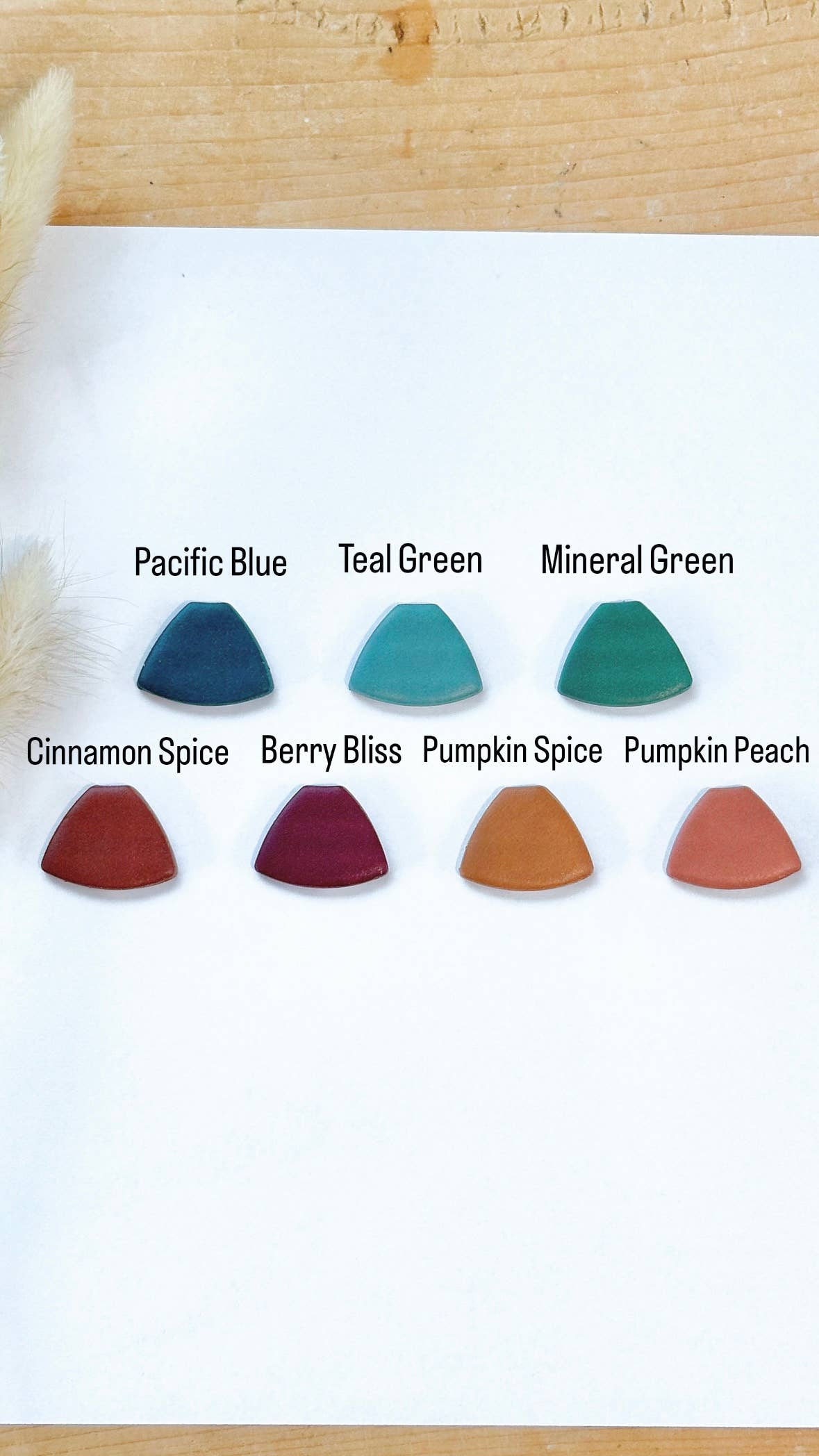 Micro Heart Clay Studs