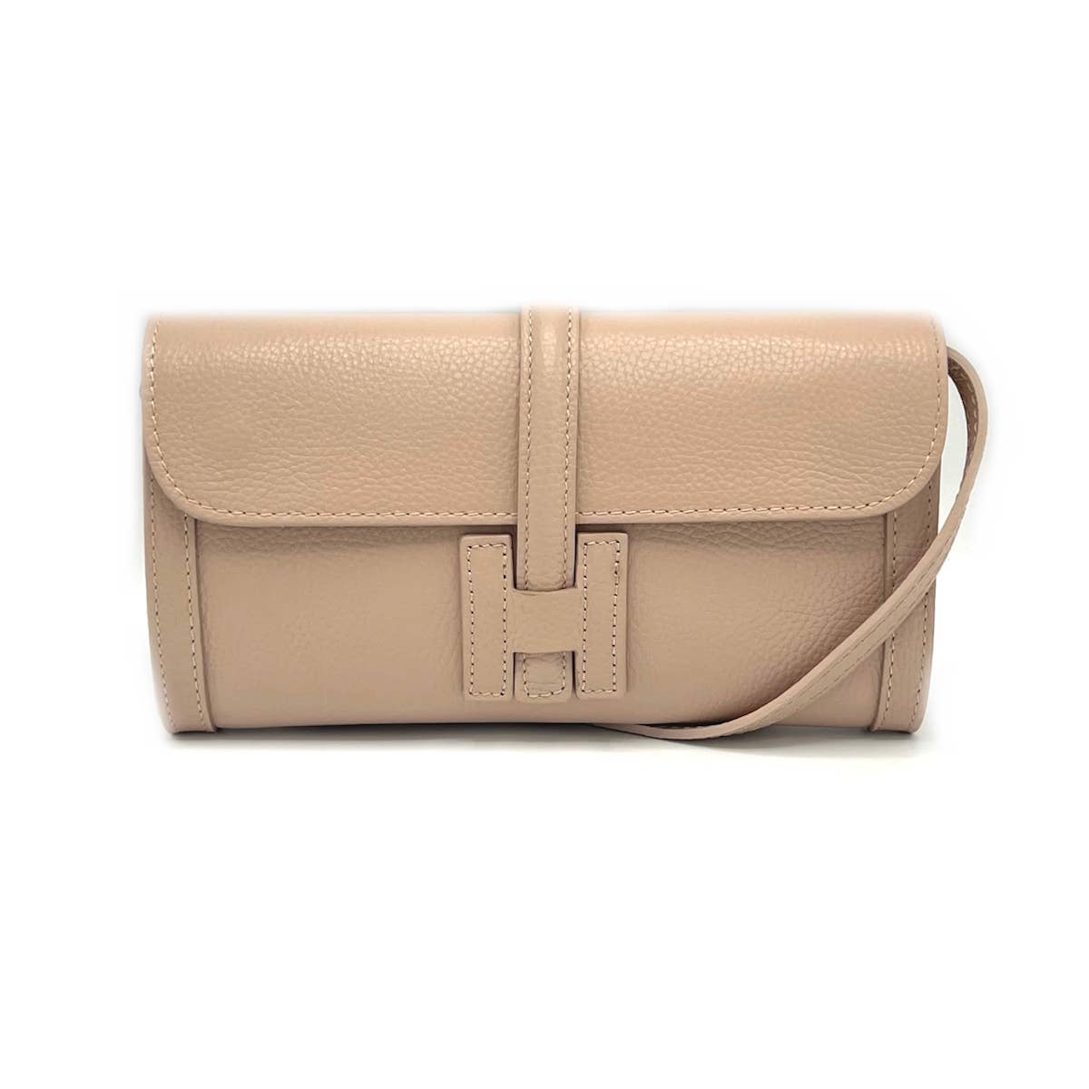Genuine leather clutch bag, Made in Italy