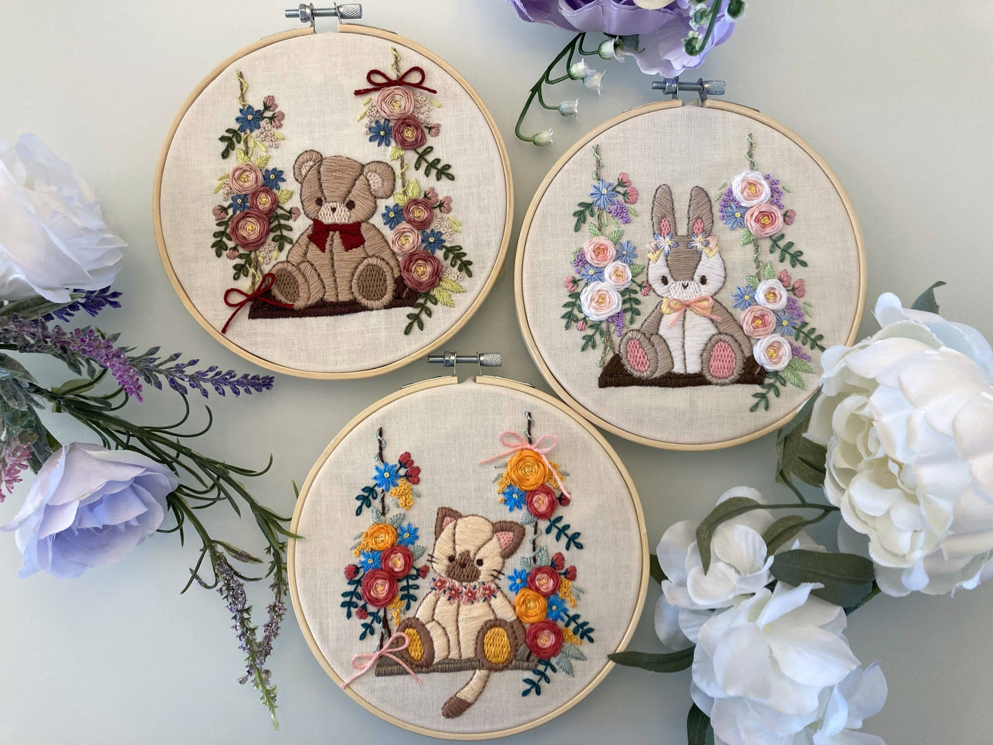 DIY Embroidery Kit Teddy Bear from Swing & Plushy Collection