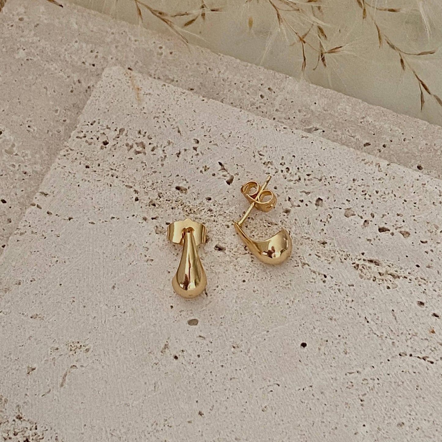 Teardrop Earrings 18k Gold Filled pear shape drop