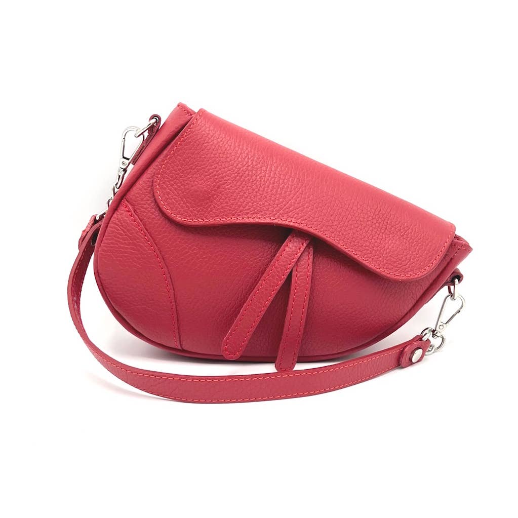 Genuine leather saddle bag