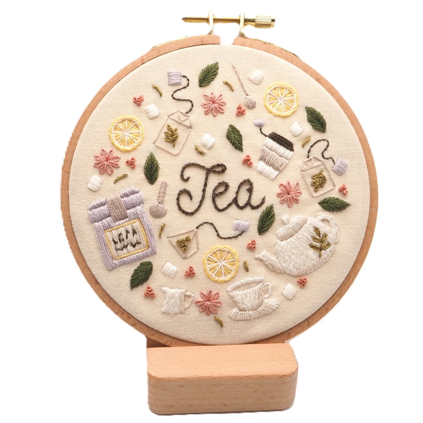 DIY Embroidery Kit Tea Lover from Coffee & Tea Collection