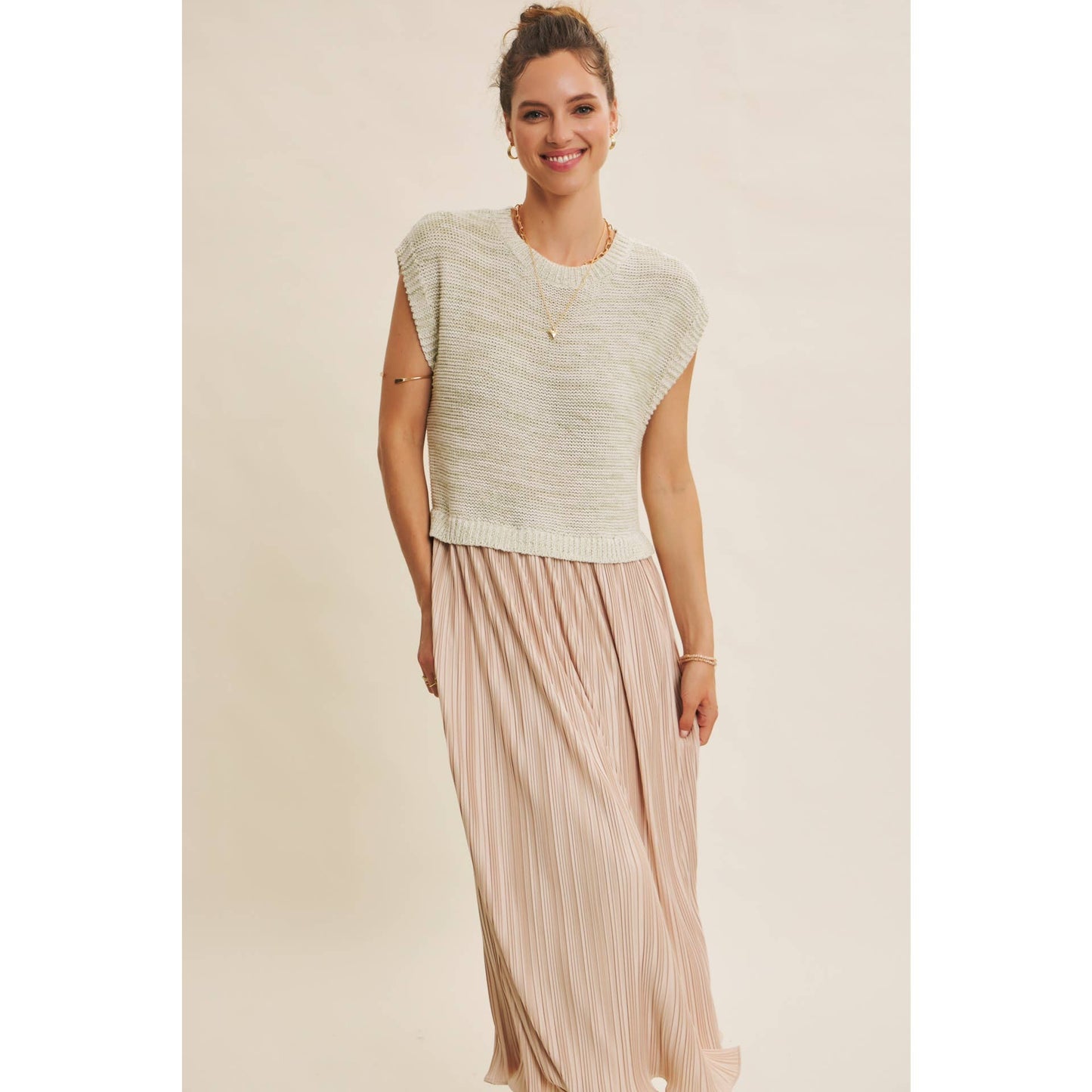 CHRISTINA- Twofer Midi Dress