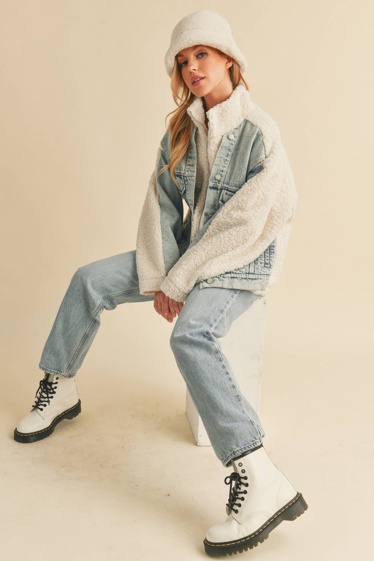 HARPER: Sherpa & Denim Jacket