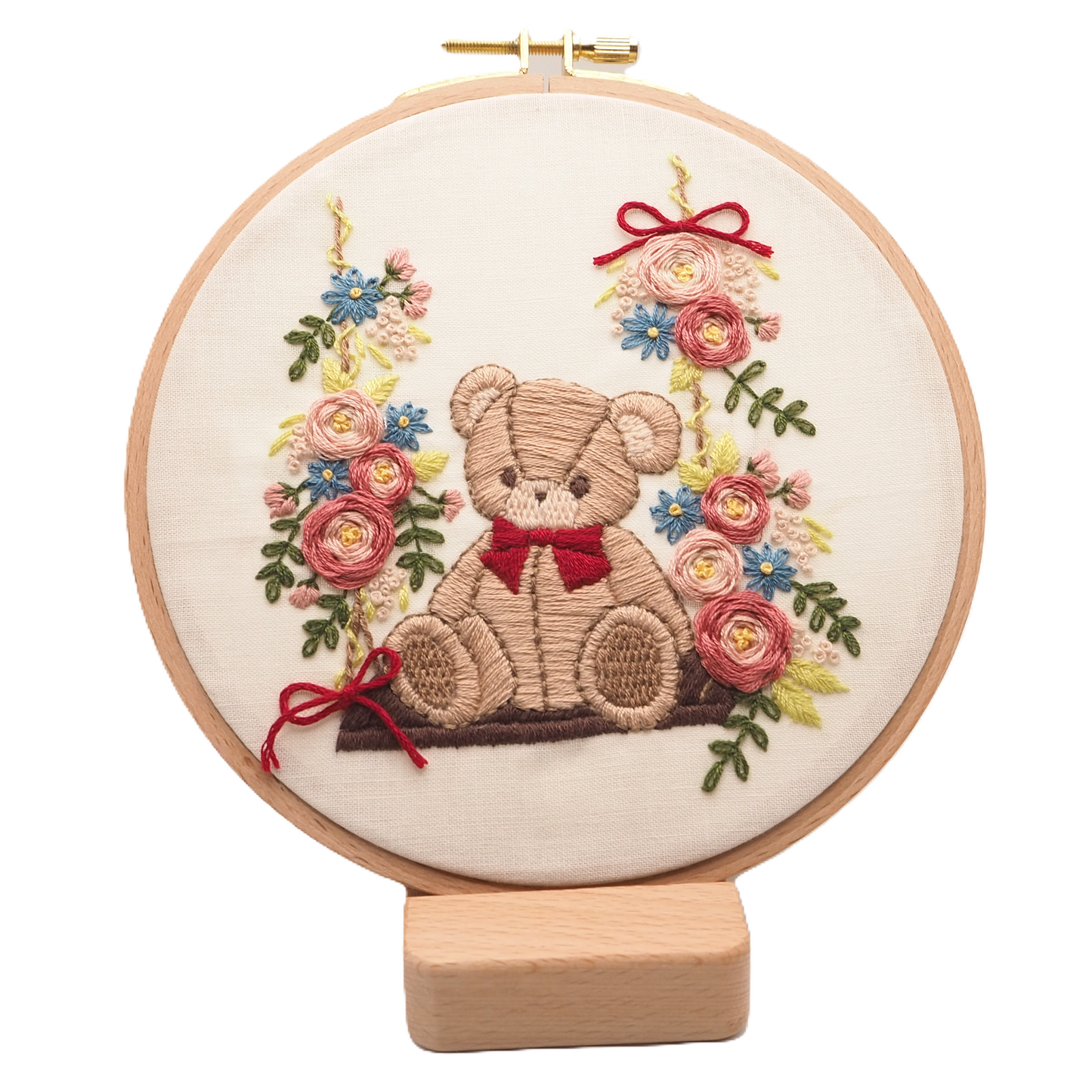DIY Embroidery Kit Teddy Bear from Swing & Plushy Collection