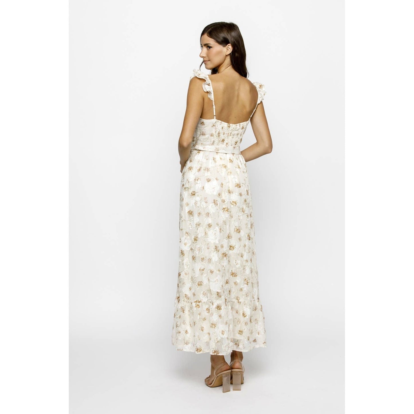 CORY: Ruffled Midi Dress