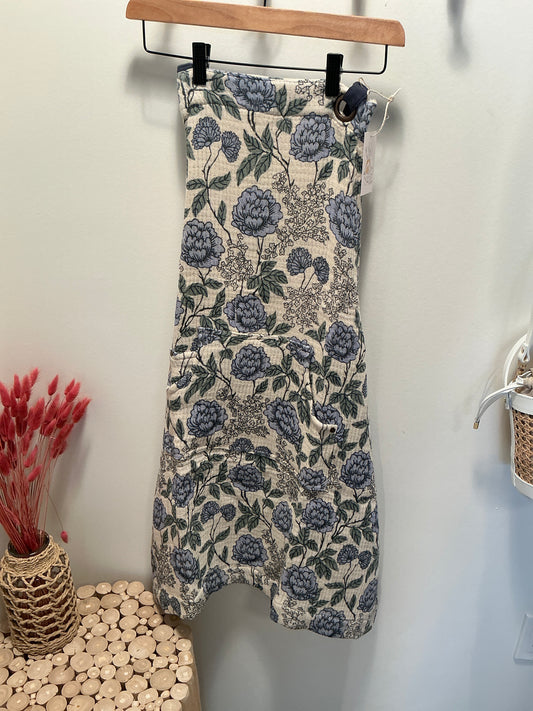 Apron: Blue Floral