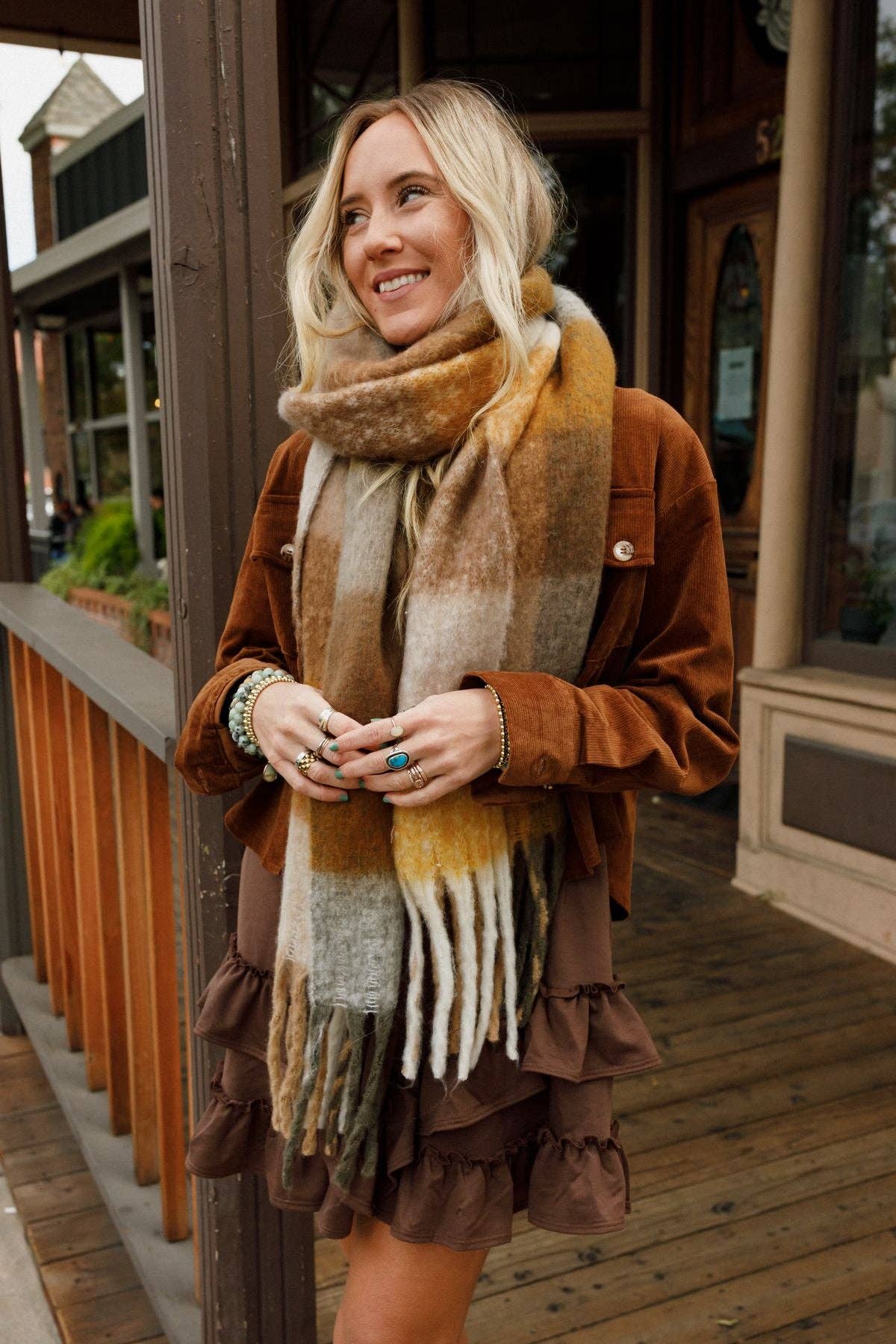 EVEREST: Cozy Fall Plaid Scarf