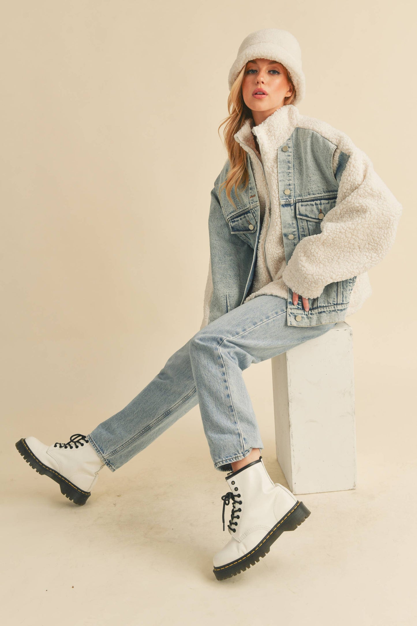 HARPER: Sherpa & Denim Jacket