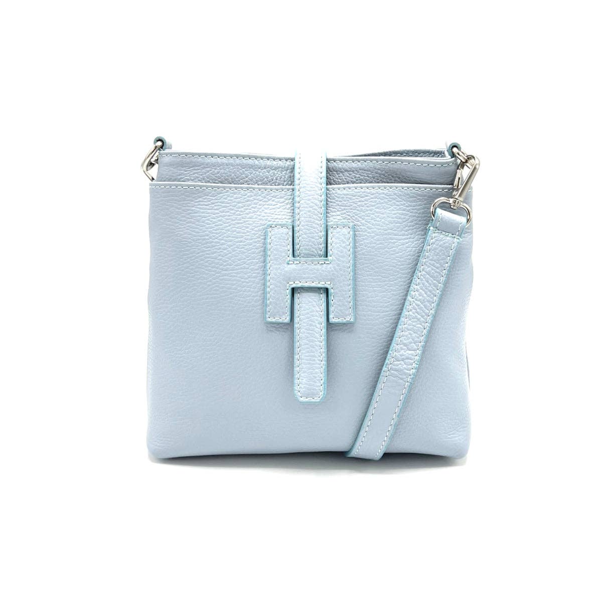 Summer collection, genuine leather shoulder bag, Made in Italy