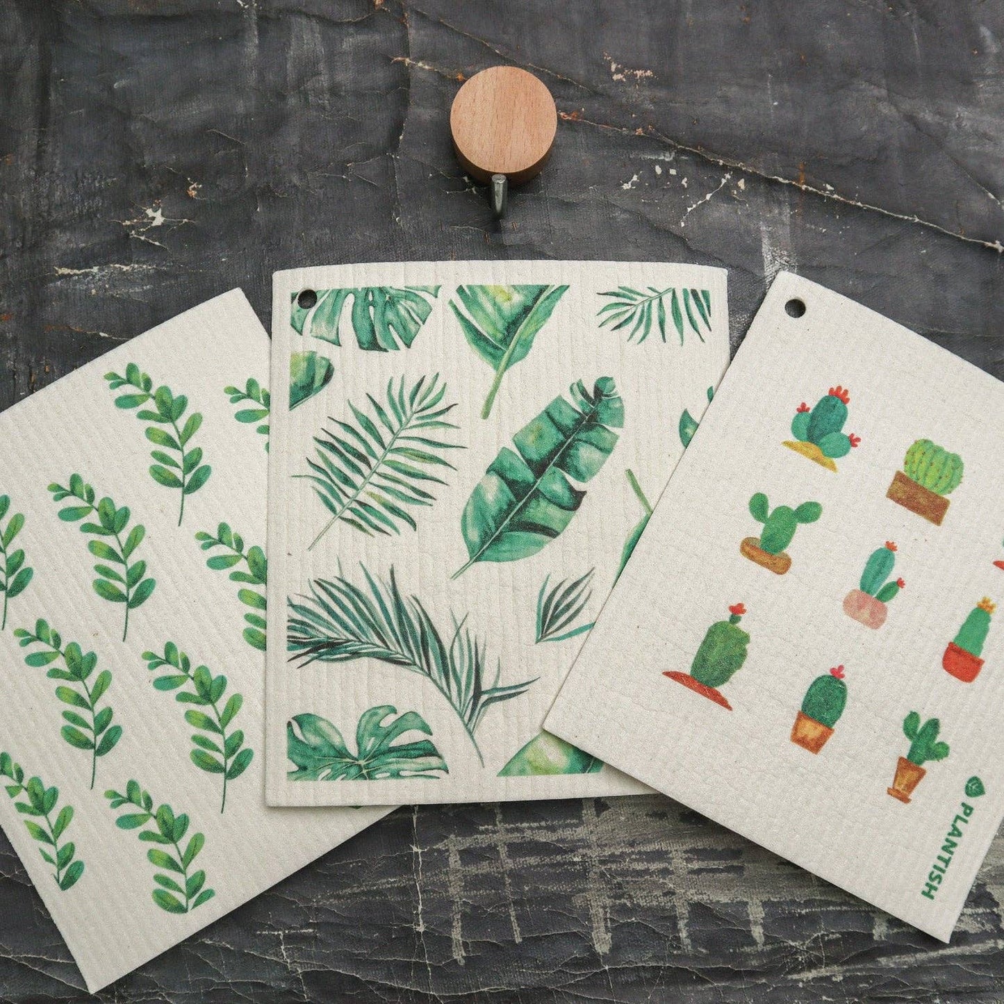 Potting Around - Swedish Sponge Cloth Set + Hook