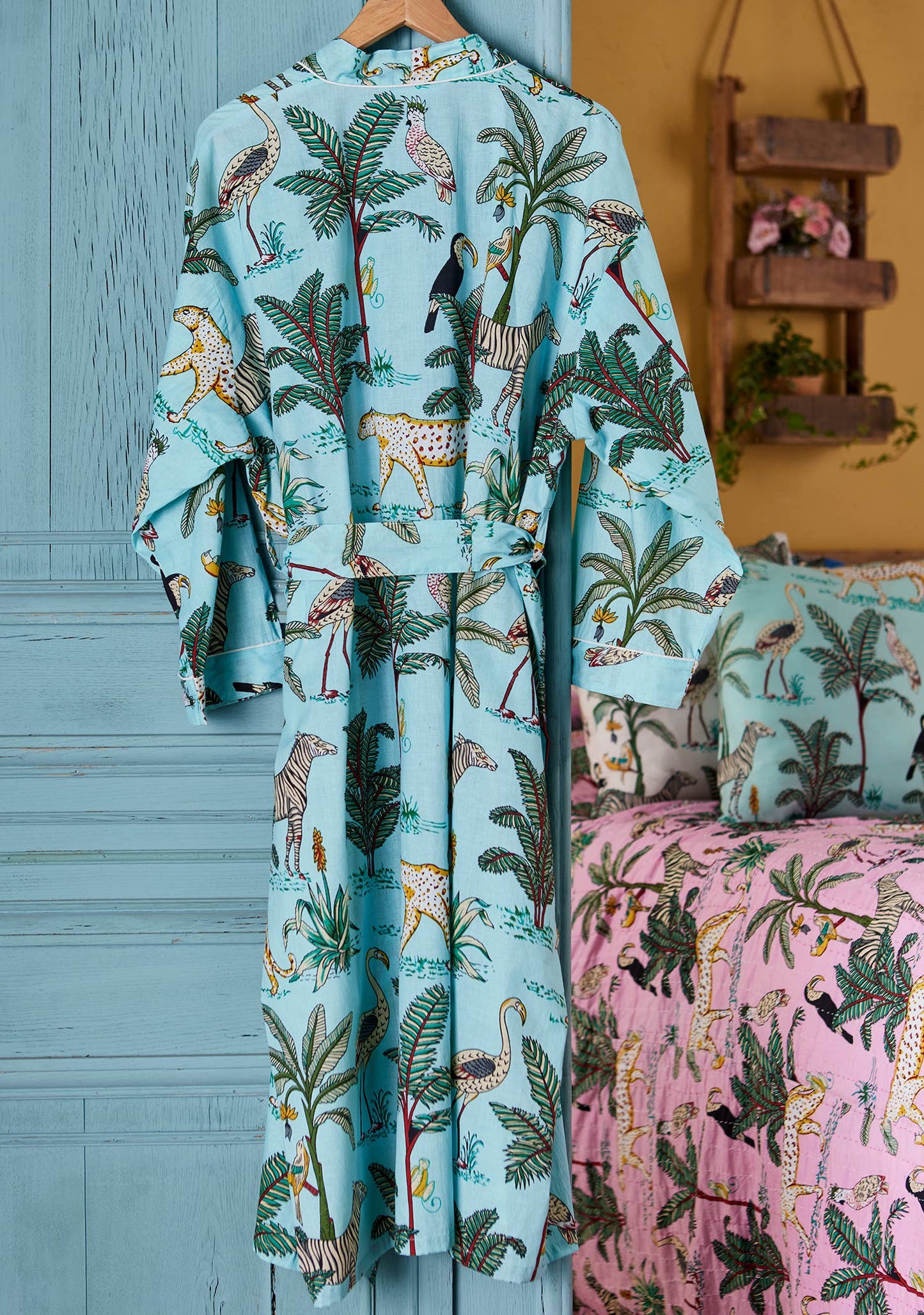 Jungle Print Robe - Jade