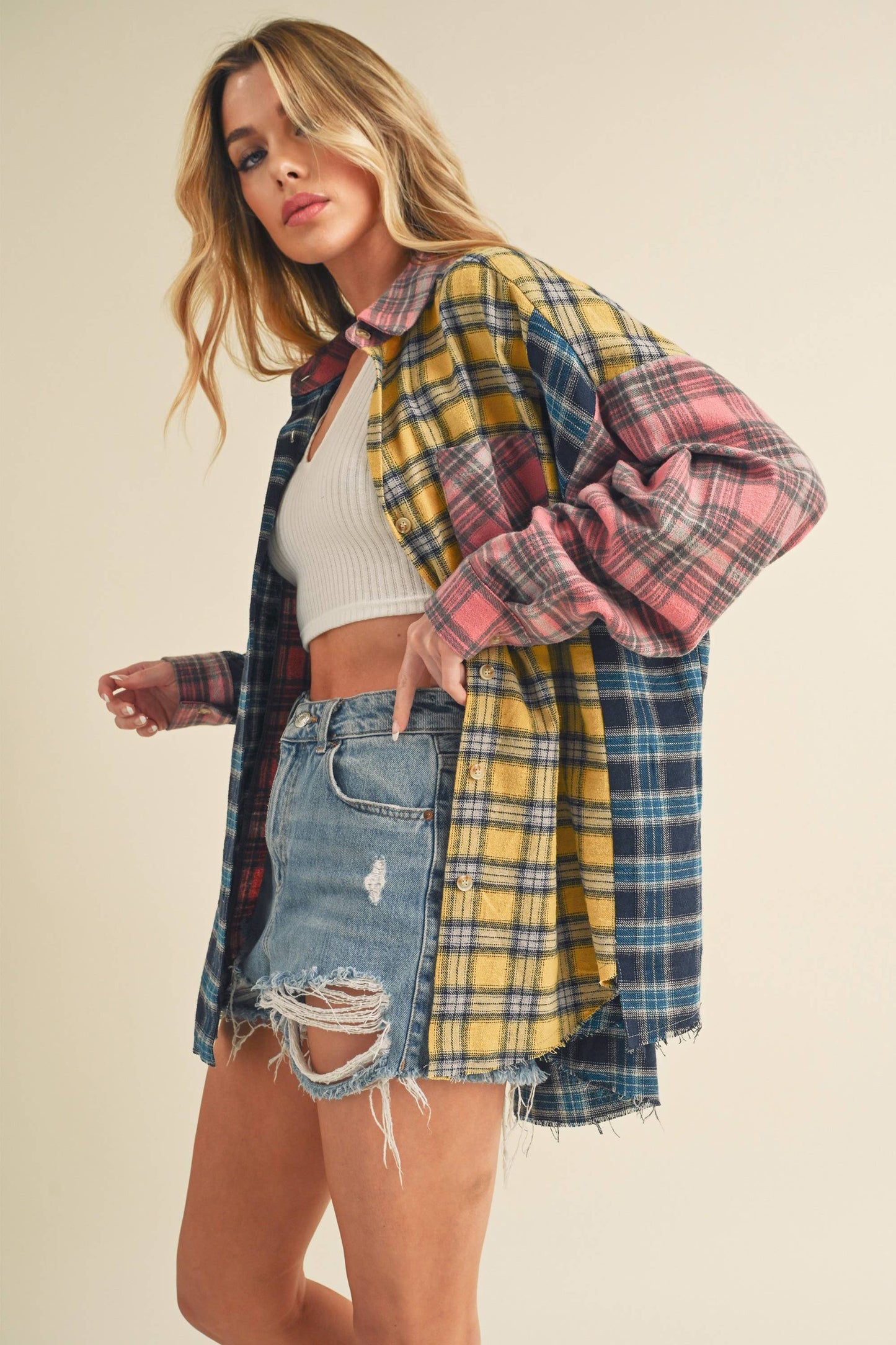 Neela Multi Color Plaid Flannel