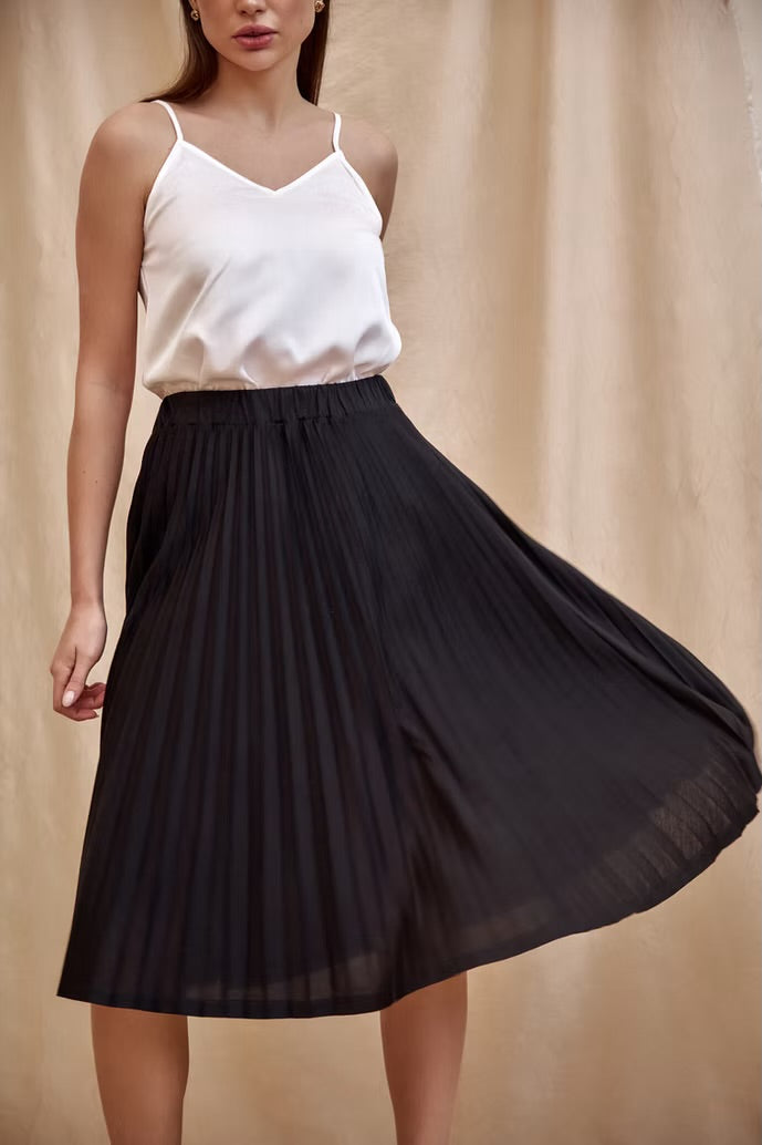BLISS: Pleated Skirt with Pockets