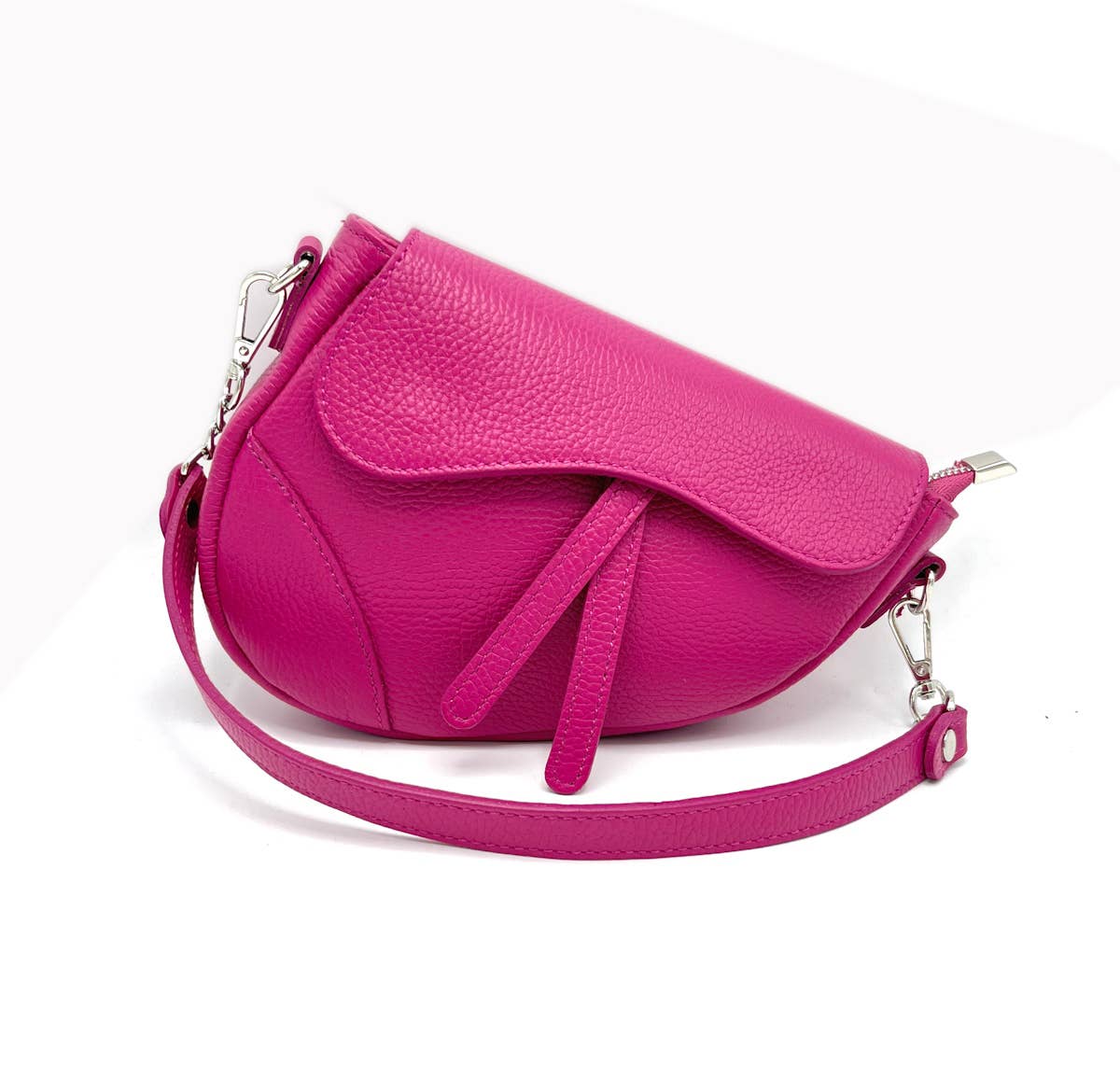 Genuine leather saddle bag