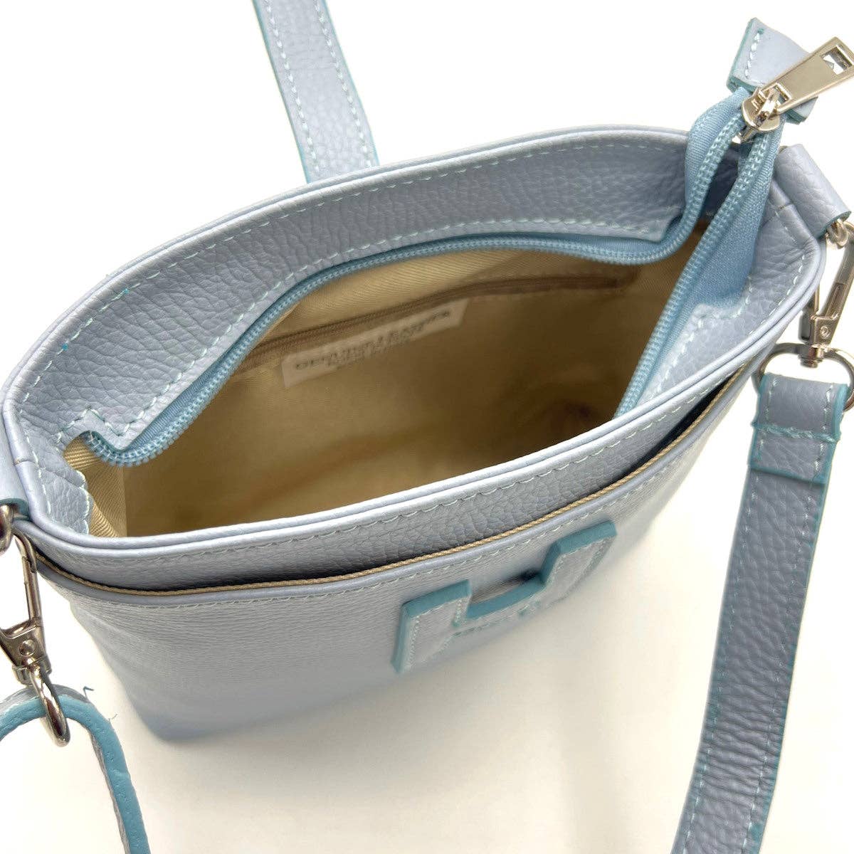 Summer collection, genuine leather shoulder bag, Made in Italy