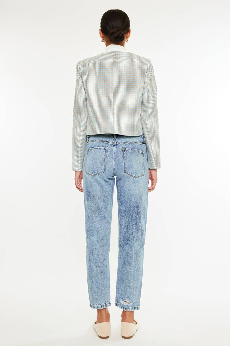 ARIA: High Rise Ankle Mom Jeans