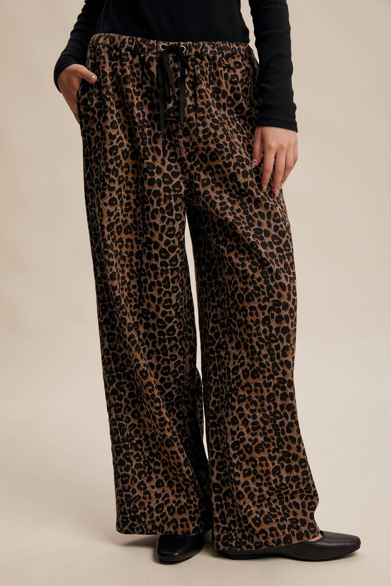 JANICE- Leopard Print Denim Wide-Leg Pants – The Bougie Hippie
