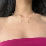 PEARL DANGLE GOLD NECKLACE
