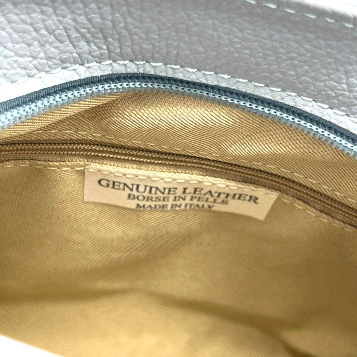 Summer collection, genuine leather shoulder bag, Made in Italy