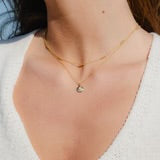 MINI ROUND PEARL PENDANT NECKLACE