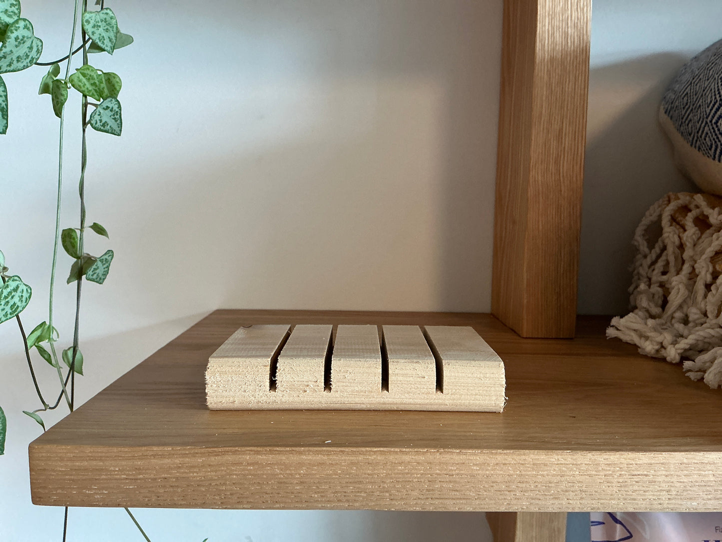 Wooden soap dish