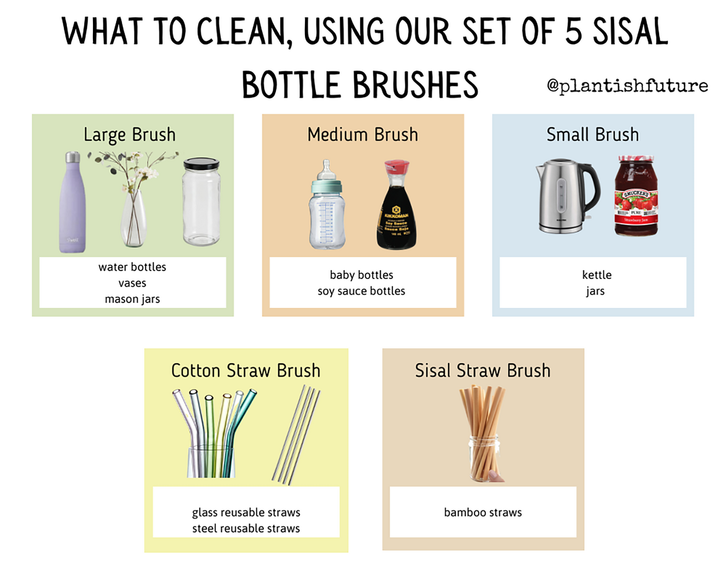 Plantish: Bottle Brush Set
