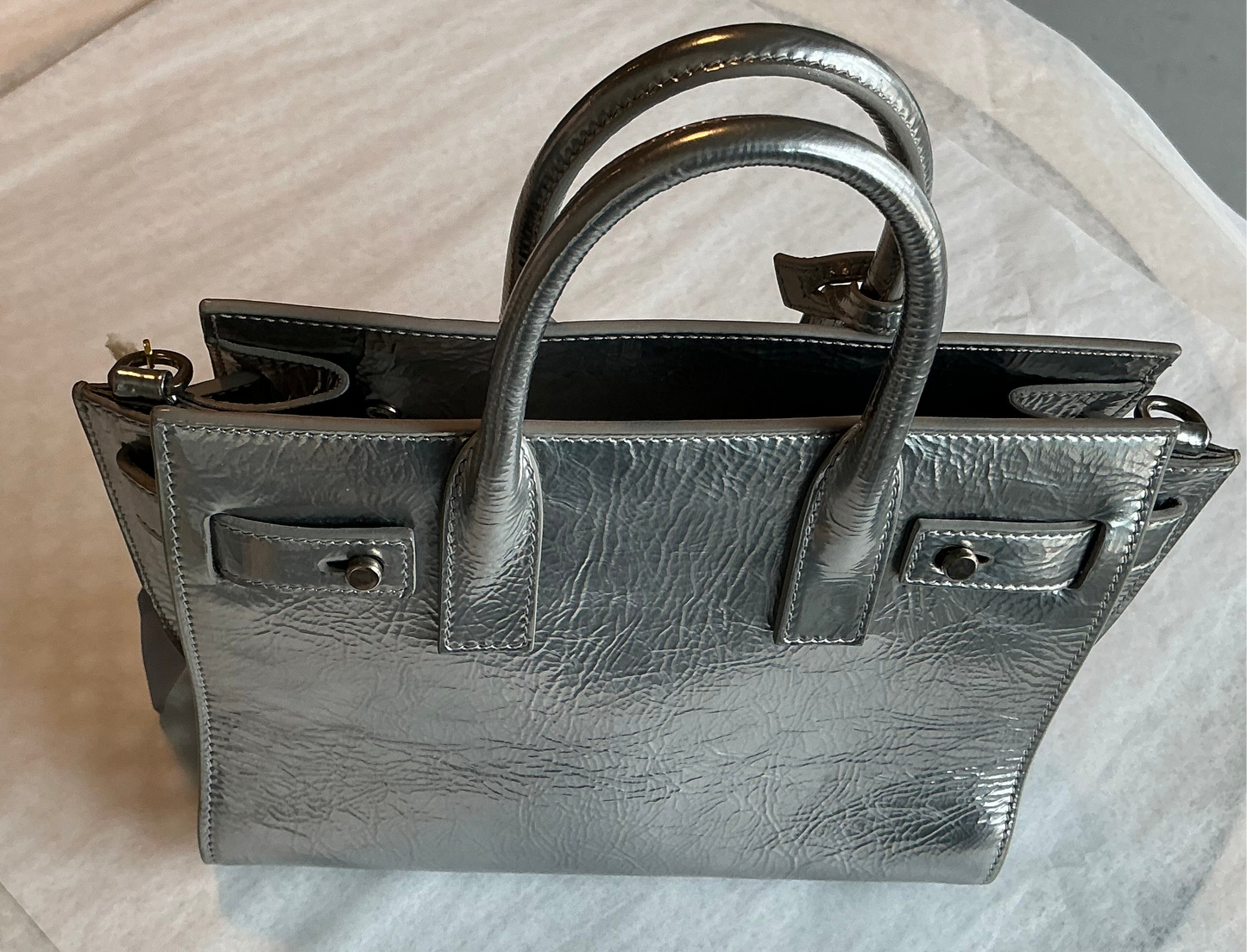 St.Laurent Metallic Mini Sac De Jour