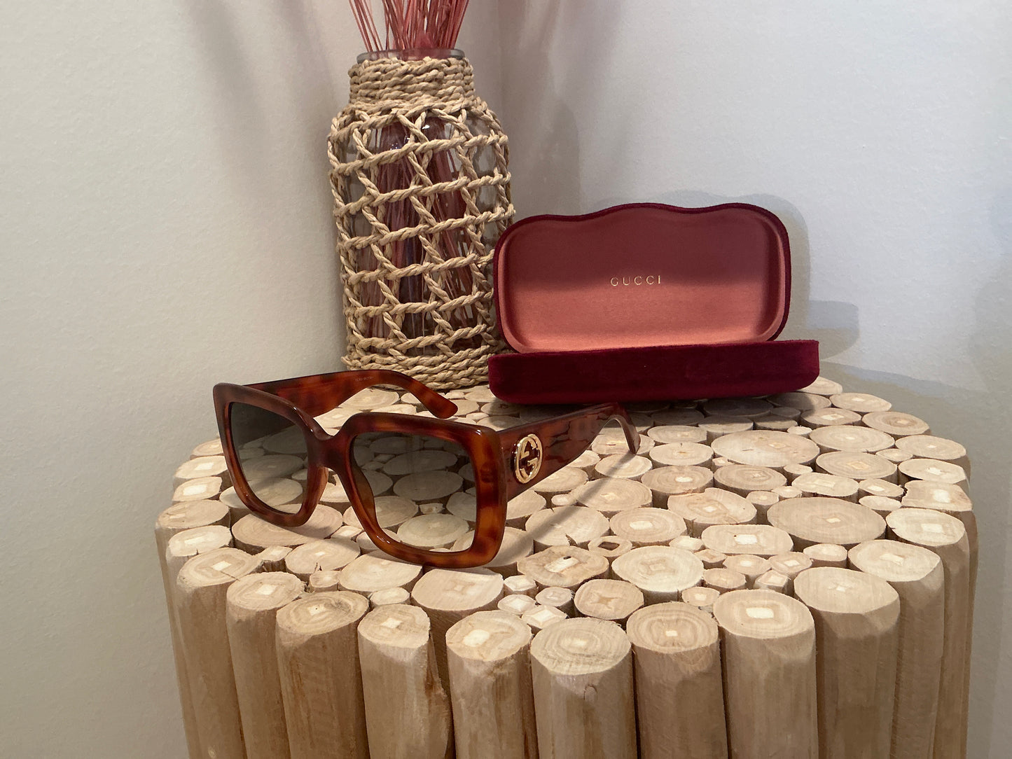 Gucci Tortoise Shell Square Sunglasses