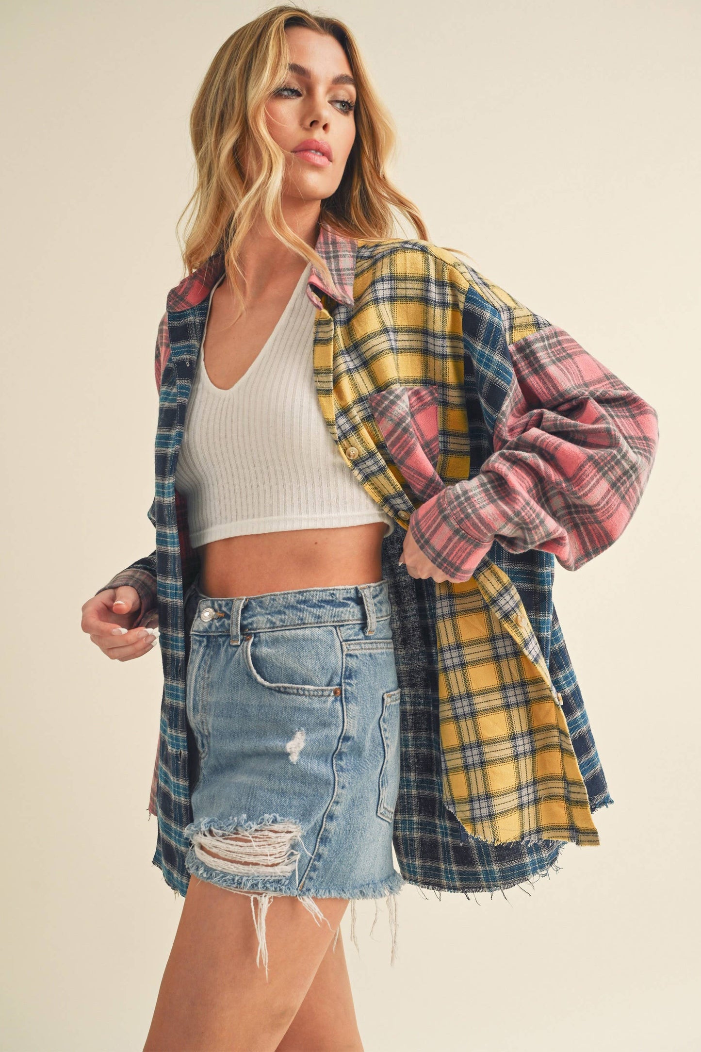 Neela Multi Color Plaid Flannel