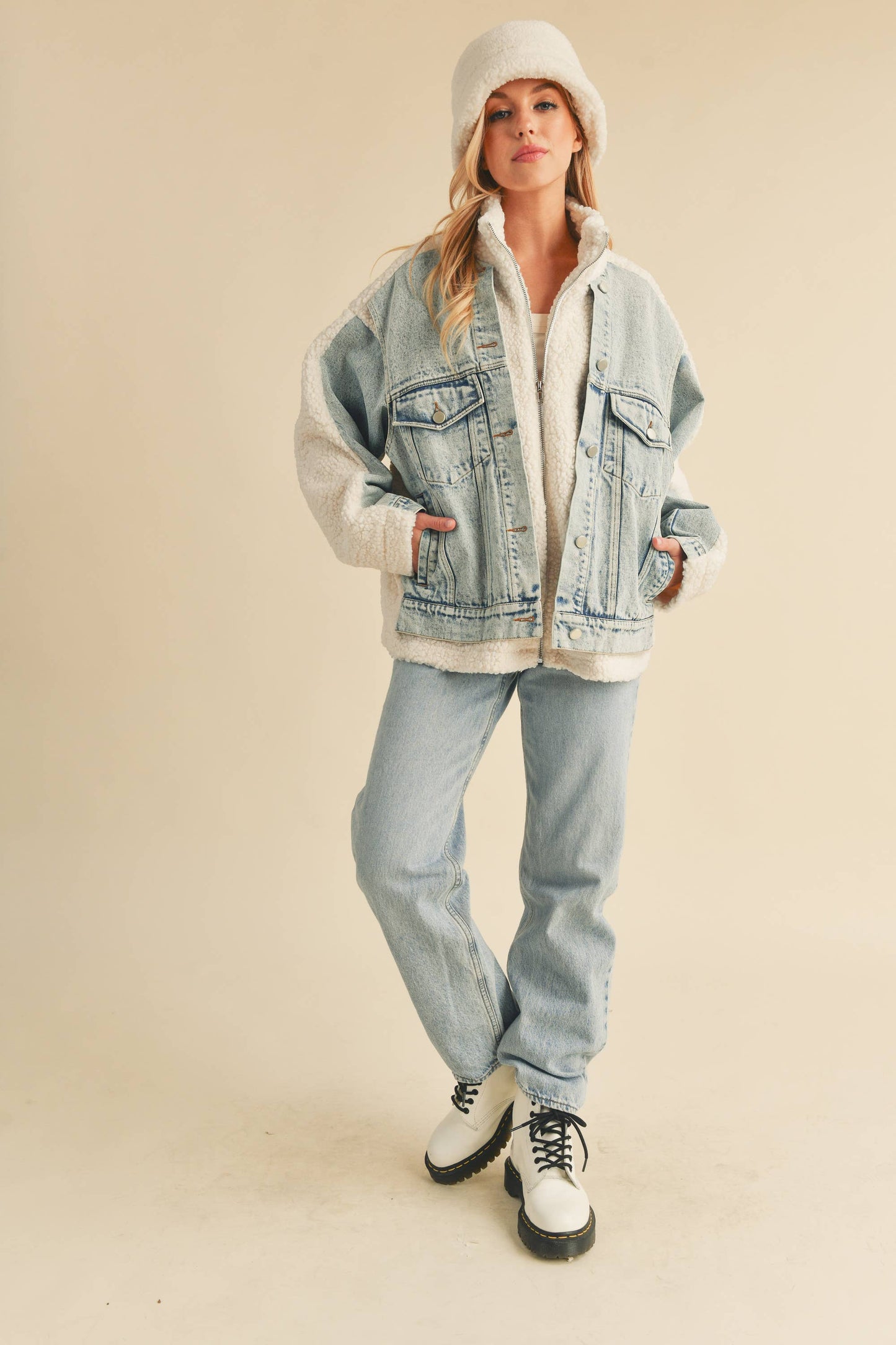 HARPER: Sherpa & Denim Jacket