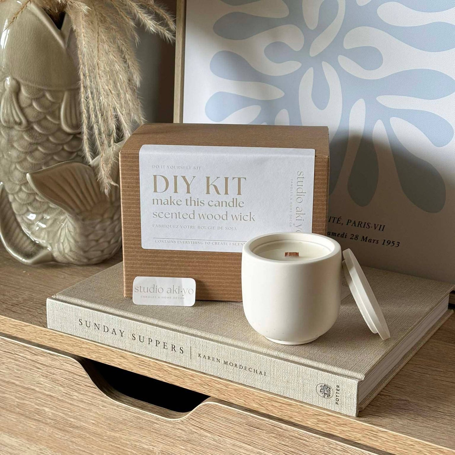 Rose Peony Soy Candle DIY Making Kit | Moms Gift | Valentine