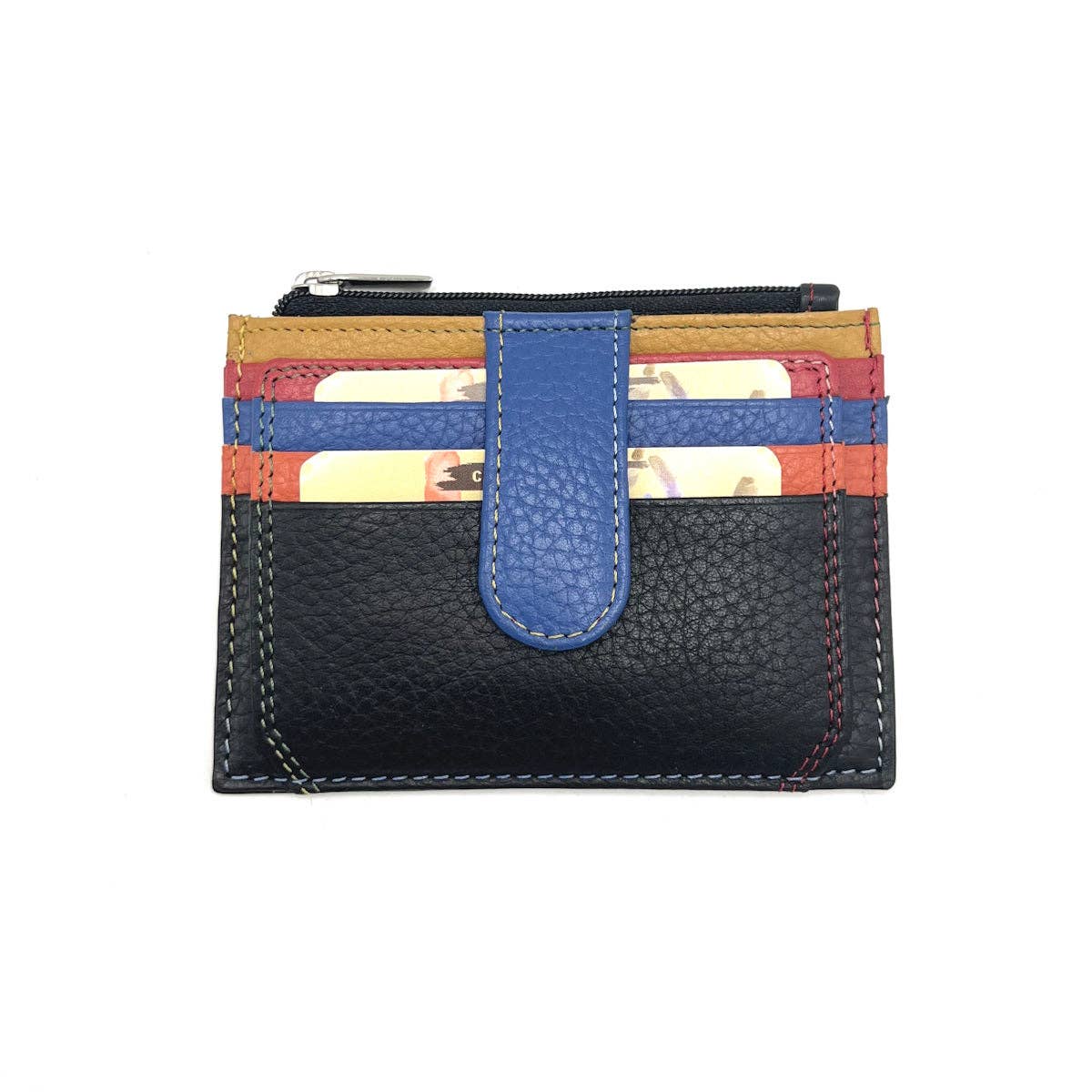 Genuine leather wallet, rainbow color, art. PFU33.392