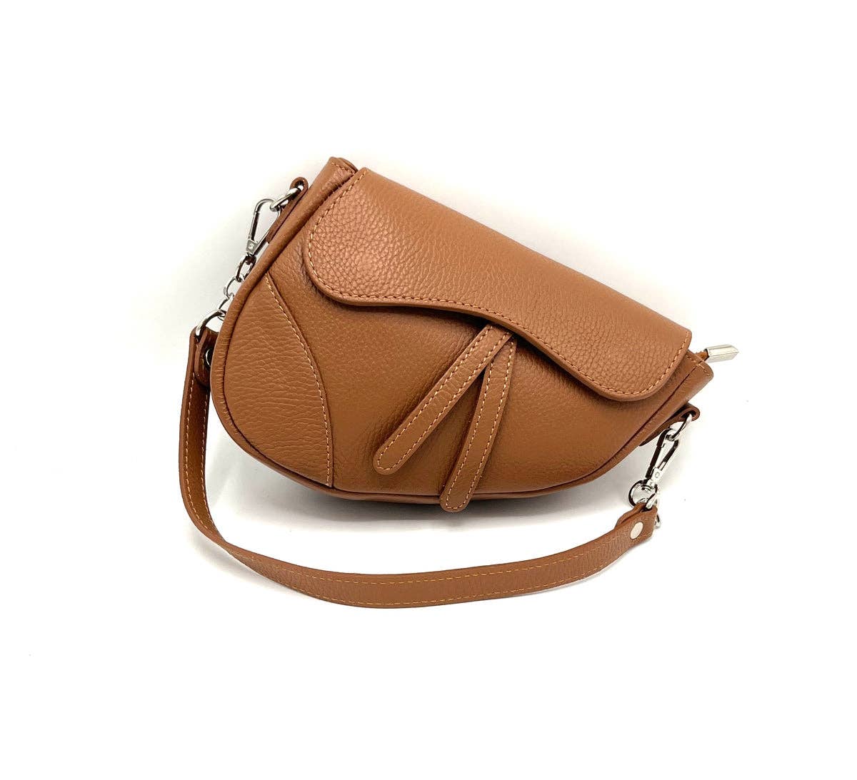 Genuine leather saddle bag