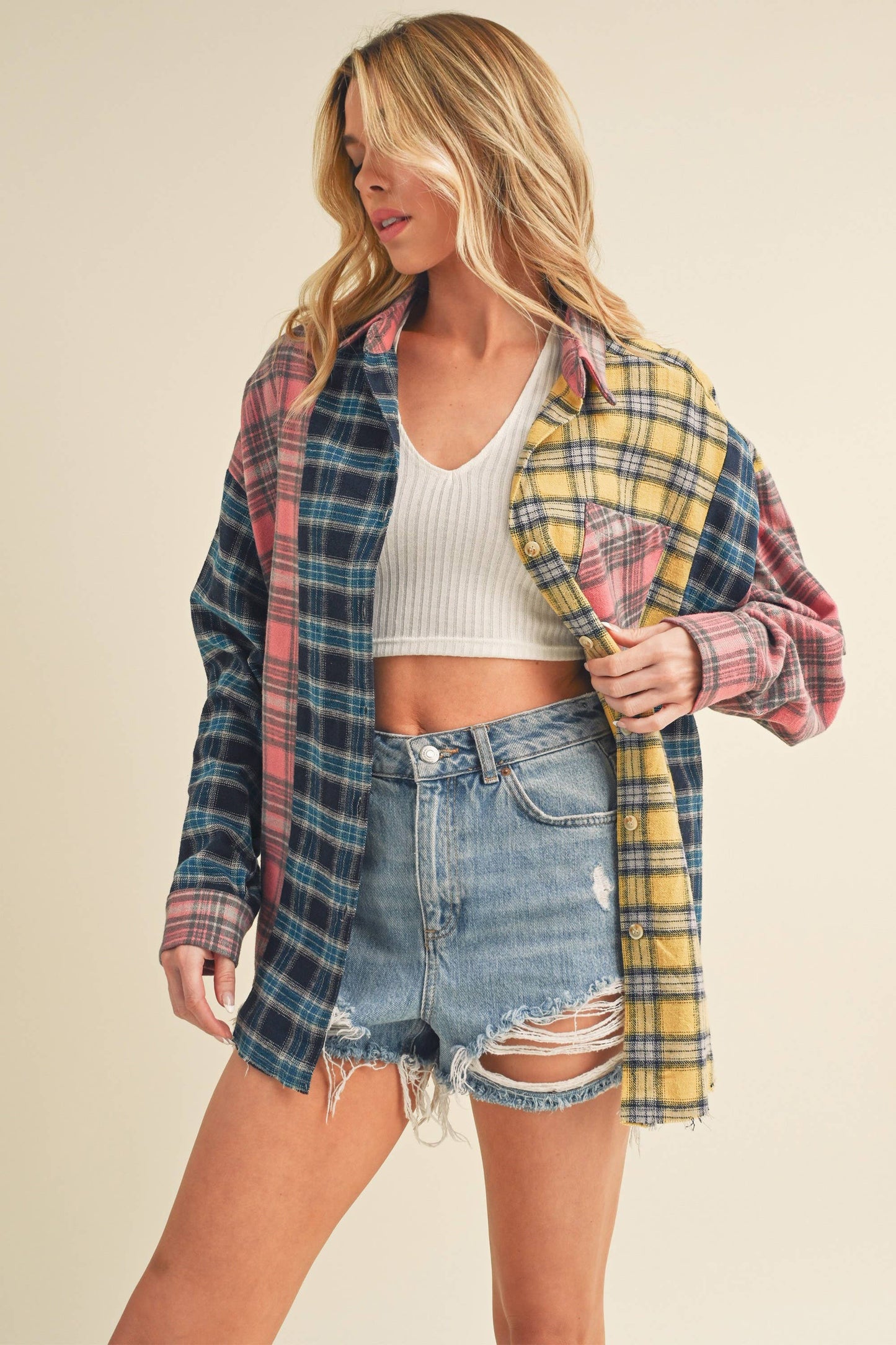 Neela Multi Color Plaid Flannel
